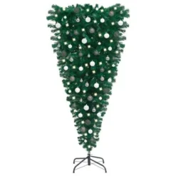 VidaXL Upside-down Artificial Pre-lit Christmas Tree With Ball Set 120 Cm
