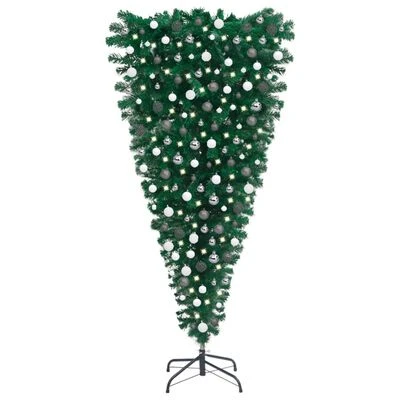 VidaXL Upside-down Artificial Pre-lit Christmas Tree With Ball Set 210 Cm 17 VidaXL Upside-down Artificial Pre-lit Christmas Tree With Ball Set 210 Cm - Image 15