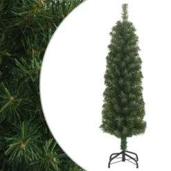 VidaXL Slim Artificial Christmas Tree With Stand Green 150 Cm PVC