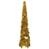 VidaXL Pop-up Artificial Christmas Tree Gold 120 Cm PET