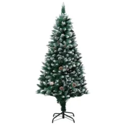 VidaXL Artificial Christmas Tree With Pine Cones And White Snow 150 Cm