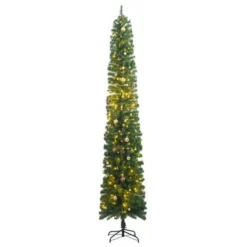 VidaXL Slim Christmas Tree 300 LEDs & Ball Set 270 Cm