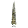 VidaXL Slim Christmas Tree 300 LEDs & Ball Set & Flocked Snow 270 Cm -Deals Vidaxl Store image 1 3210231