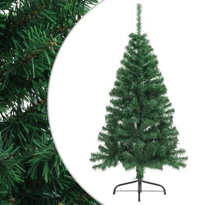VidaXL Artificial Half Christmas Tree With Stand Silver 120 Cm PET 11 VidaXL Artificial Half Christmas Tree With Stand Silver 120 Cm PET - Image 9