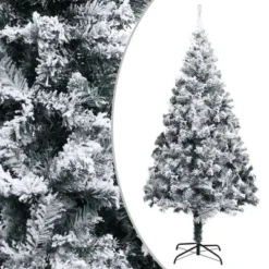 VidaXL Artificial Christmas Tree With Flocked Snow Green 300 Cm PVC
