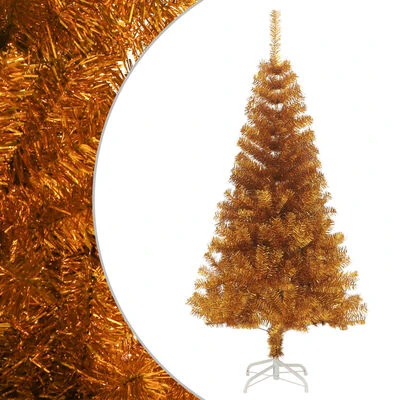 VidaXL Artificial Christmas Tree With Stand Gold 120 Cm PET 3 VidaXL Artificial Christmas Tree With Stand Gold 120 Cm PET