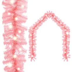 VidaXL Christmas Garland With LED Lights 5 M Pink