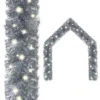 VidaXL Christmas Garland With LED Lights 10 M Silver