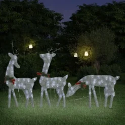VidaXL Christmas Reindeer Family 270x7x90 Cm Silver Cold White Mesh 18 VidaXL Christmas Reindeer Family 270x7x90 Cm Silver Cold White Mesh -Deals Vidaxl Store image 1 342677