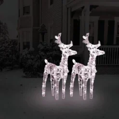 VidaXL Christmas Reindeers 2 Pcs Warm White 80 LEDs Acrylic 13 VidaXL Christmas Reindeers 2 Pcs Warm White 80 LEDs Acrylic -Deals Vidaxl Store image 1 342678