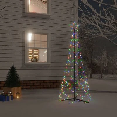 VidaXL Christmas Cone Tree Colourful 200 LEDs 70x180 Cm 4 VidaXL Christmas Cone Tree Colourful 200 LEDs 70x180 Cm - Image 2