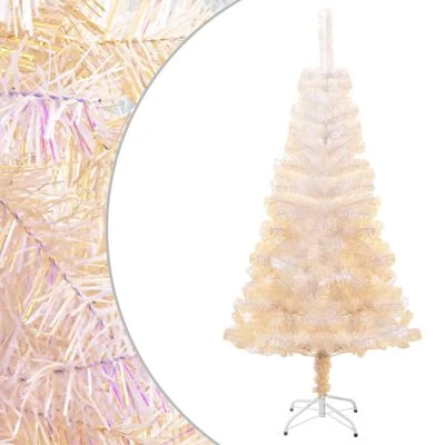 VidaXL Artificial Christmas Tree With Iridescent Tips White 120 Cm PVC 3 VidaXL Artificial Christmas Tree With Iridescent Tips White 120 Cm PVC