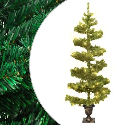 VidaXL Swirl Pre-lit Christmas Tree With Pot White 120 Cm PVC 13 VidaXL Swirl Pre-lit Christmas Tree With Pot White 120 Cm PVC - Image 11