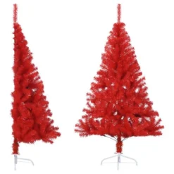VidaXL Artificial Half Christmas Tree With Stand Pink 120 Cm PVC -Deals Vidaxl Store image 1 344685 1