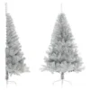 VidaXL Artificial Half Christmas Tree With Stand Silver 120 Cm PET -Deals Vidaxl Store image 1 344695 2