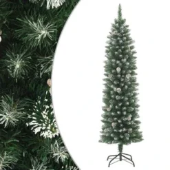 VidaXL Artificial Slim Christmas Tree With Stand 120 Cm PVC
