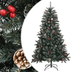 VidaXL Artificial Christmas Tree With Stand Green 120 Cm PVC -Deals Vidaxl Store image 1 345178