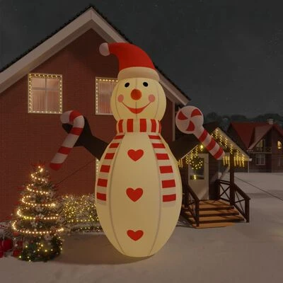 VidaXL Christmas Inflatable Snowman With LEDs 630 Cm 4 VidaXL Christmas Inflatable Snowman With LEDs 630 Cm - Image 2