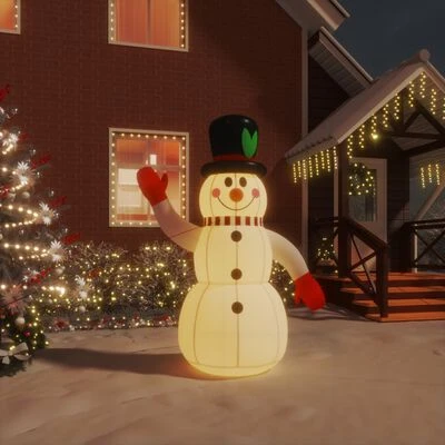 VidaXL Christmas Inflatable Snowman With LEDs 120 Cm 4 VidaXL Christmas Inflatable Snowman With LEDs 120 Cm - Image 2