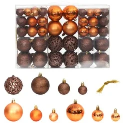 VidaXL 100 Piece Christmas Ball Set 3/4/6 Cm Brown/Bronze/Gold 30 VidaXL 100 Piece Christmas Ball Set 3/4/6 Cm Brown/Bronze/Gold -Deals Vidaxl Store image 1 356099 4