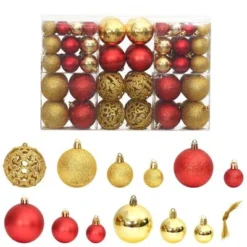 VidaXL 100 Piece Christmas Ball Set 3/4/6 Cm Red -Deals Vidaxl Store image 1 356106 5