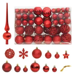 VidaXL 111 Piece Christmas Bauble Set Silver Polystyrene 32 VidaXL 111 Piece Christmas Bauble Set Silver Polystyrene -Deals Vidaxl Store image 1 356110 5