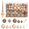 VidaXL 111 Piece Christmas Bauble Set Rose Gold Polystyrene -Deals Vidaxl Store image 1 356112 6