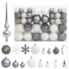 VidaXL 111 Piece Christmas Bauble Set White And Grey Polystyrene -Deals Vidaxl Store image 1 356113 7