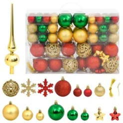 VidaXL 111 Piece Christmas Bauble Set Silver Polystyrene 35 VidaXL 111 Piece Christmas Bauble Set Silver Polystyrene -Deals Vidaxl Store image 1 356114 5