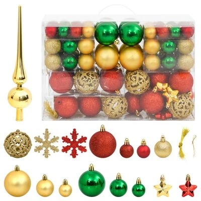 VidaXL 111 Piece Christmas Bauble Set Silver Polystyrene 18 VidaXL 111 Piece Christmas Bauble Set Silver Polystyrene - Image 16