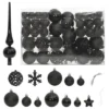 VidaXL 111 Piece Christmas Bauble Set Black Polystyrene -Deals Vidaxl Store image 1 356116 3