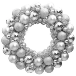 VidaXL Christmas Wreath White And Grey 45 Cm Polystyrene -Deals Vidaxl Store image 1 356122 1