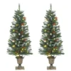 VidaXL Artificial Christmas Trees 2 Pcs 100 LEDs Green And White 120 Cm 2 VidaXL Artificial Christmas Trees 2 Pcs 100 LEDs Green And White 120 Cm -Deals Vidaxl Store image 1 357771 1