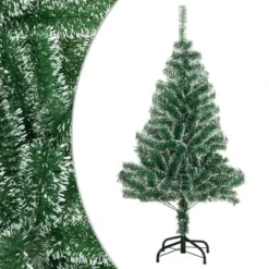 VidaXL Artificial Christmas Tree With Flocked Snow Green 120 Cm