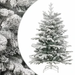 VidaXL Artificial Hinged Christmas Tree With Flocked Snow 150 Cm