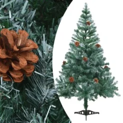 VidaXL Frosted Christmas Tree With Pinecones 150 Cm