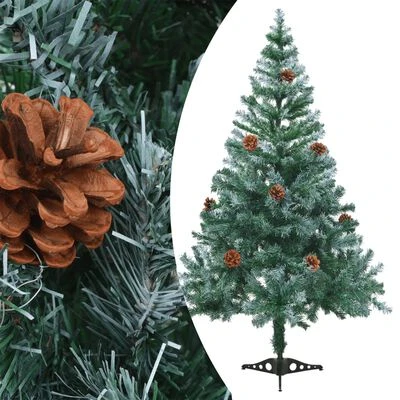 VidaXL Frosted Christmas Tree With Pinecones 150 Cm 3 VidaXL Frosted Christmas Tree With Pinecones 150 Cm