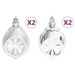 VidaXL 70 Piece Christmas Bauble Set Silver And White -Deals Vidaxl Store image 20 330090