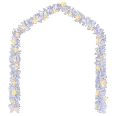 VidaXL Christmas Garland With LED Lights 5 M White 4 VidaXL Christmas Garland With LED Lights 5 M White - Image 2