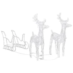 VidaXL Reindeers & Sleigh Christmas Decoration 160 LEDs 130 Cm Acrylic 25 VidaXL Reindeers & Sleigh Christmas Decoration 160 LEDs 130 Cm Acrylic -Deals Vidaxl Store image 2 289979