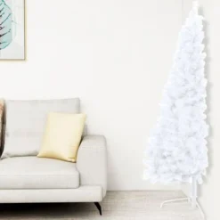 VidaXL Artificial Half Pre-lit Christmas Tree With Stand White 120 Cm PVC 14 VidaXL Artificial Half Pre-lit Christmas Tree With Stand White 120 Cm PVC -Deals Vidaxl Store image 2 3077396