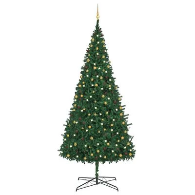 VidaXL Artificial Pre-lit Christmas Tree With Ball Set LEDs 400 Cm White 14 VidaXL Artificial Pre-lit Christmas Tree With Ball Set LEDs 400 Cm White - Image 12