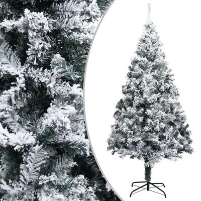 VidaXL Artificial Christmas Tree LEDs&Ball Set&Flocked Snow Green 300cm 4 VidaXL Artificial Christmas Tree LEDs&Ball Set&Flocked Snow Green 300cm - Image 2