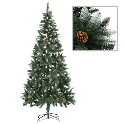 VidaXL Artificial Pre-lit Christmas Tree With Ball Set 210 Cm 4 VidaXL Artificial Pre-lit Christmas Tree With Ball Set 210 Cm - Image 2