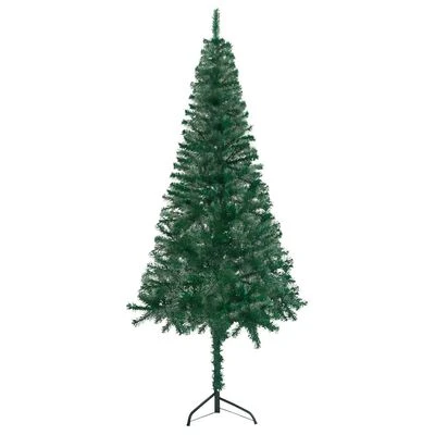 VidaXL Corner Artificial Christmas Tree LEDs&Ball Set Green 120 Cm PVC 4 VidaXL Corner Artificial Christmas Tree LEDs&Ball Set Green 120 Cm PVC - Image 2