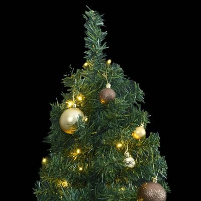 VidaXL Slim Christmas Tree 300 LEDs & Ball Set 270 Cm 4 VidaXL Slim Christmas Tree 300 LEDs & Ball Set 270 Cm - Image 2