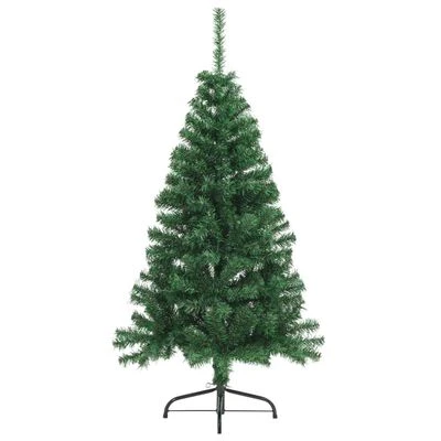 VidaXL Artificial Half Christmas Tree With Stand Green 120 Cm PVC 4 VidaXL Artificial Half Christmas Tree With Stand Green 120 Cm PVC - Image 2