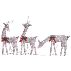 VidaXL Christmas Reindeer Family 270x7x90 Cm Silver Cold White Mesh 30 VidaXL Christmas Reindeer Family 270x7x90 Cm Silver Cold White Mesh -Deals Vidaxl Store image 2 328503