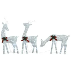 VidaXL Christmas Reindeer Family 270x7x90 Cm Silver Cold White Mesh 31 VidaXL Christmas Reindeer Family 270x7x90 Cm Silver Cold White Mesh -Deals Vidaxl Store image 2 328506