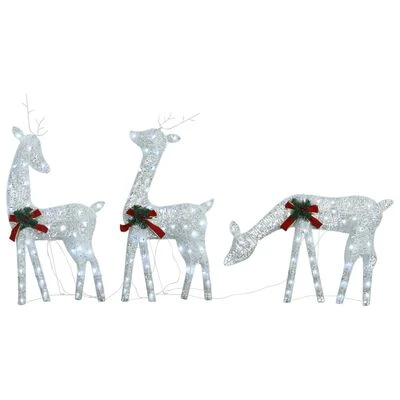 VidaXL Christmas Reindeer Family 270x7x90 Cm Silver Cold White Mesh 17 VidaXL Christmas Reindeer Family 270x7x90 Cm Silver Cold White Mesh - Image 15